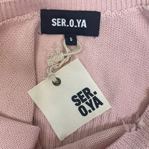 SER.O.YA Knit Distress Isla Dress - Size Small - Cintz Rose - Picture 6 of 7